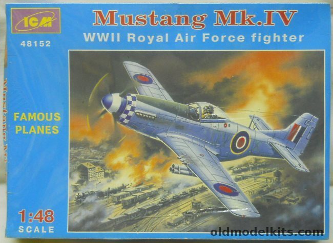 ICM 1/48 Mustang Mk.IV RAF - (P-51D), 48152 plastic model kit